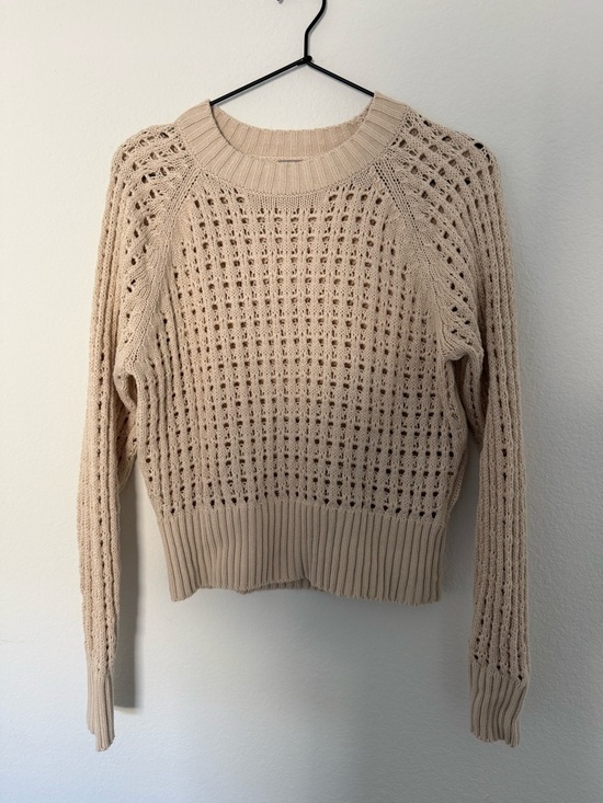 J. Crew Sweaters - J Crew Breathable Open-Knit Crewneck Sweater - Cream
